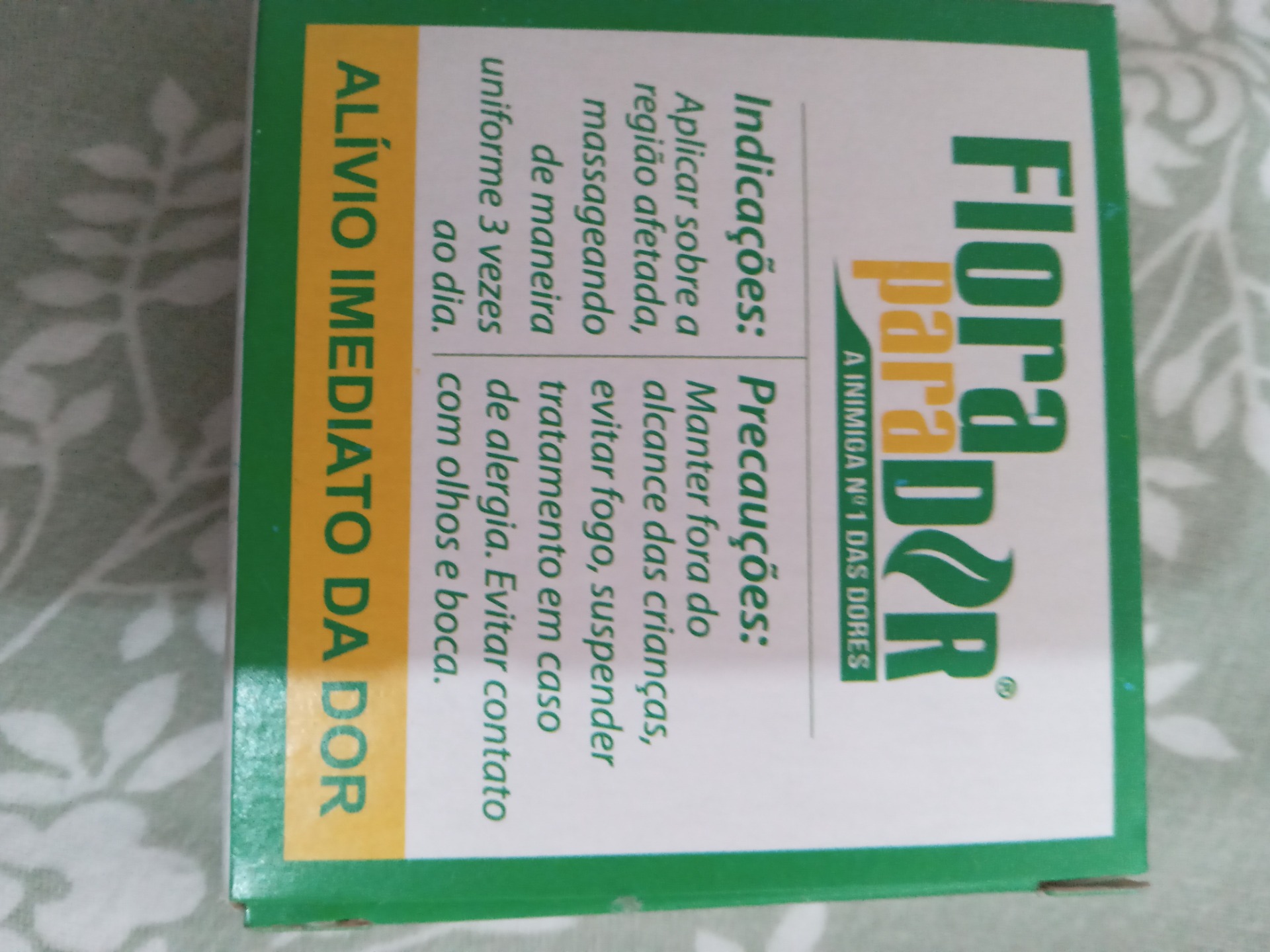 Pomada flora pra dor 25g somente $ 5,00